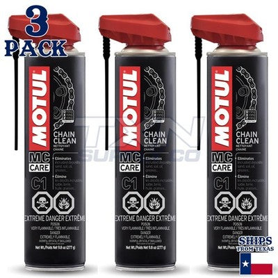Motul MC Care C1 Chain Cleaner 9.8oz 0.400L Spray 103243 - 3 Pack