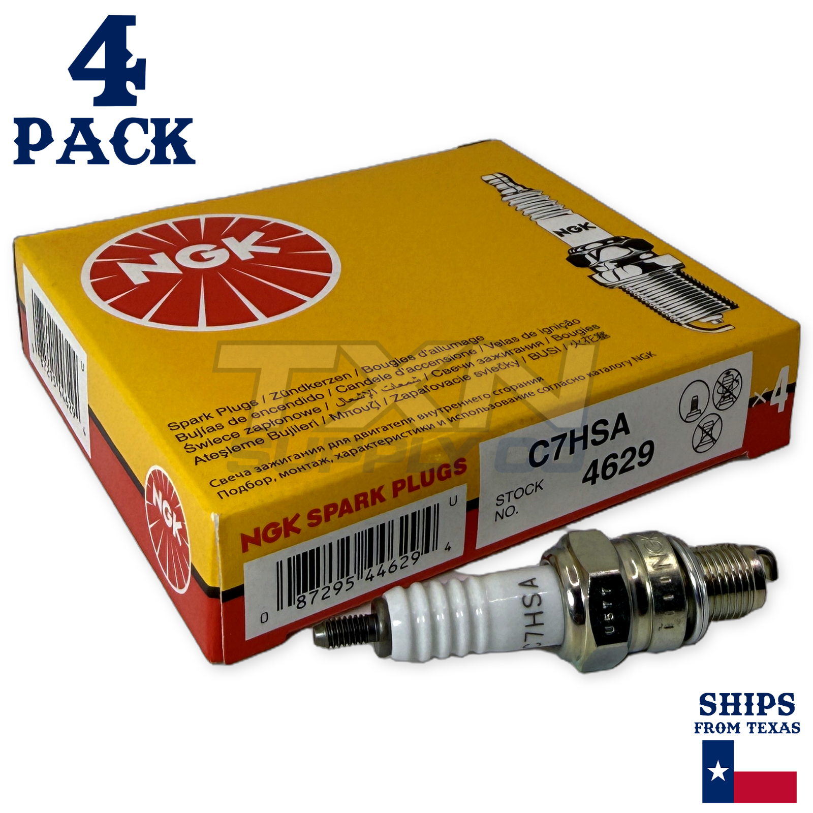 NGK 4629 Spark Plug C7HSA - 4 Pack