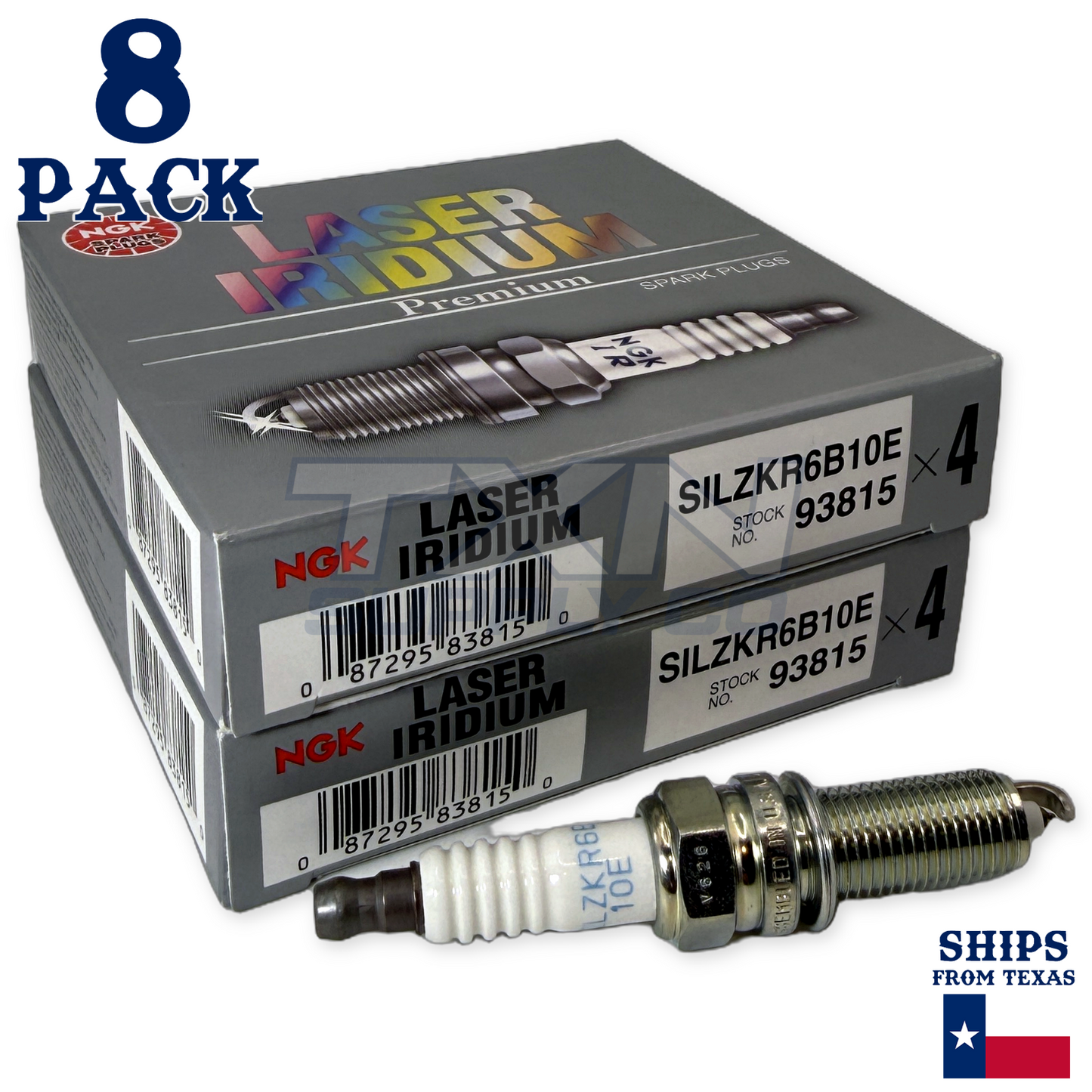NGK 93815 Spark Plug SILZKR6B10E - 8 Pack