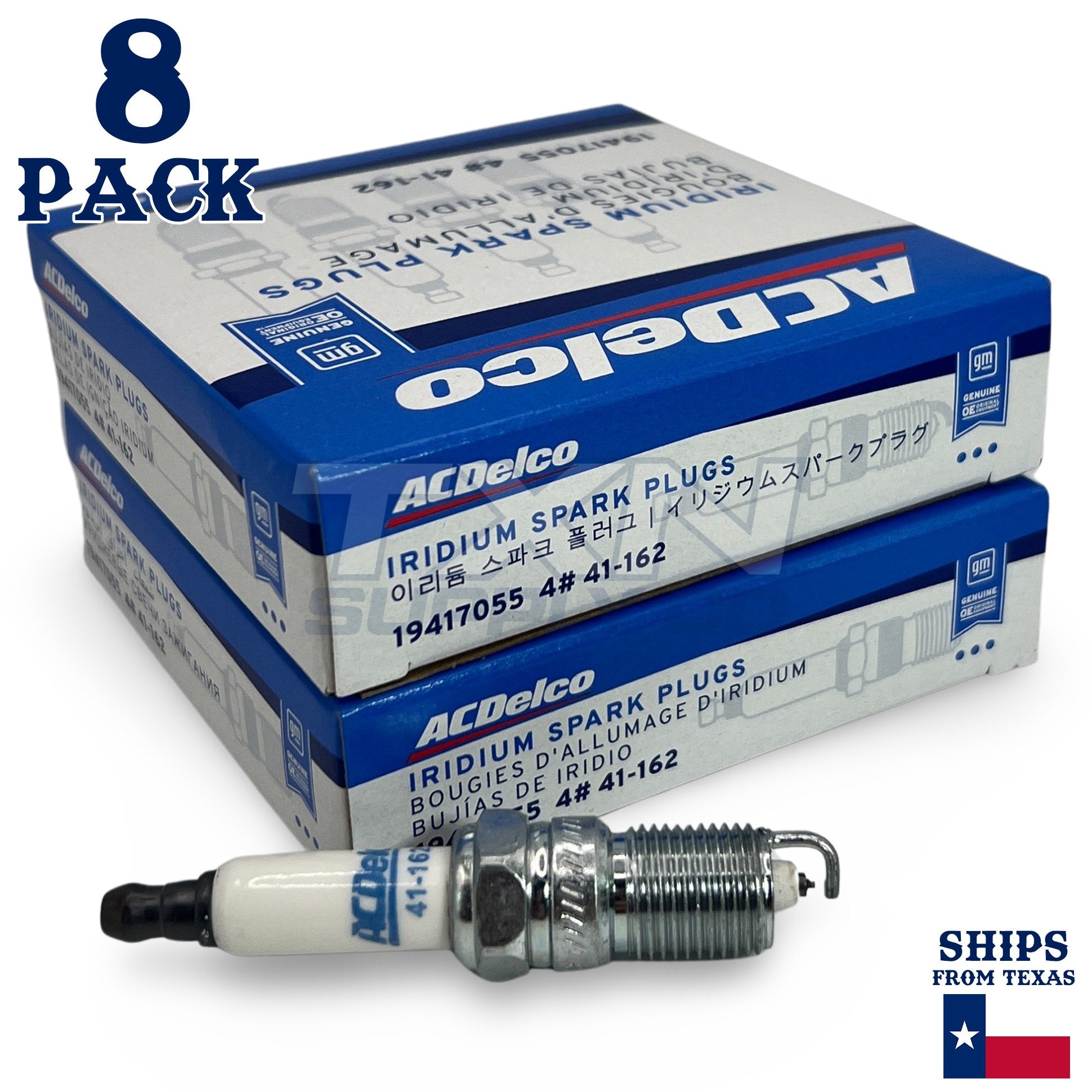 2008-2016 Chevrolet Express 2500 6.0L ACDelco Iridium Spark Plugs - 8 Pack