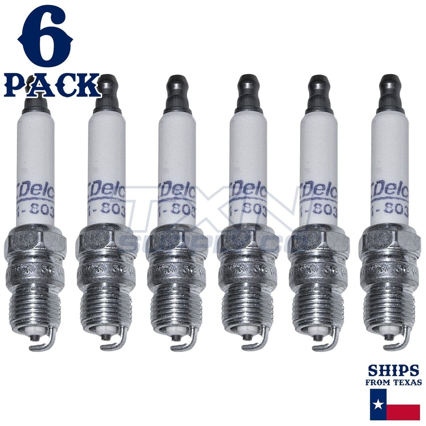 1990-1995 GMC C2500 4.3L ACDelco Double Platinum Spark Plugs - 6 Pack