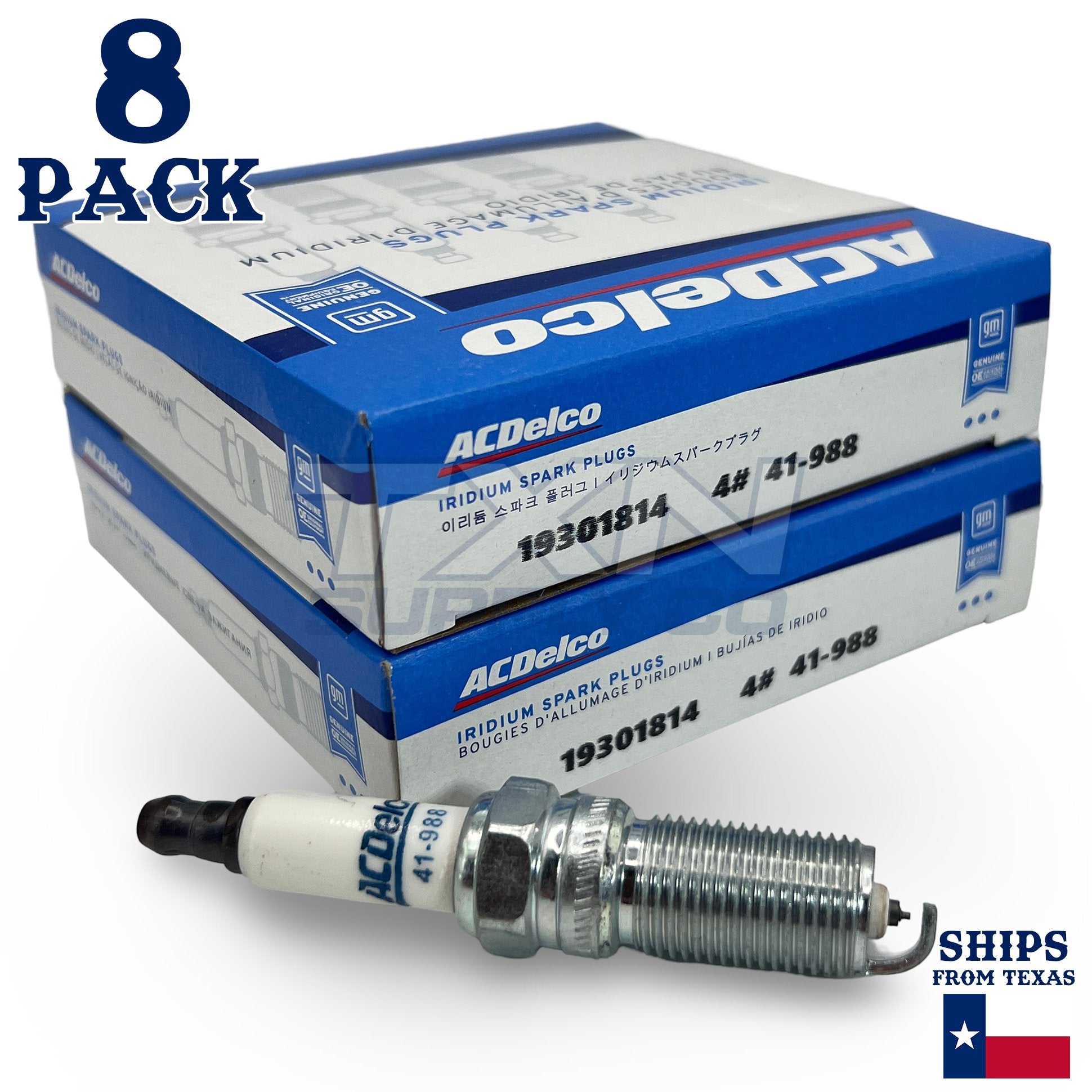 2014-2015 Chevrolet Corvette 6.2L ACDelco Iridium Spark Plugs - 8 Pack