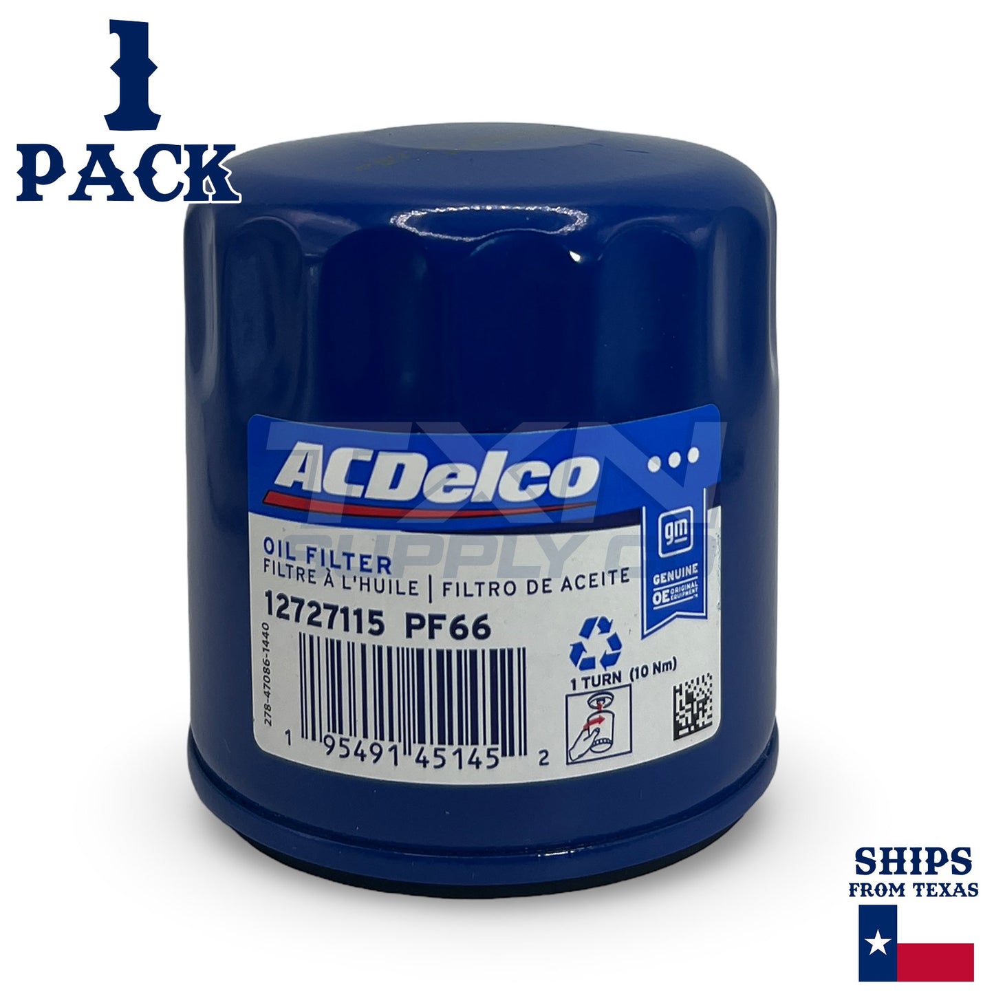 ACDelco PF66 PF66F GM Engine Oil Filter 12727115 - 1 Pack