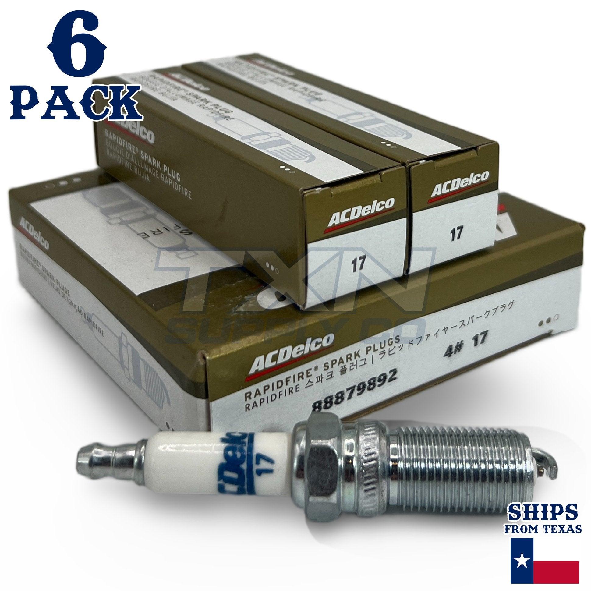 2009-2016 Chevrolet Traverse 3.6L ACDelco Spark Plugs - 6 Pack