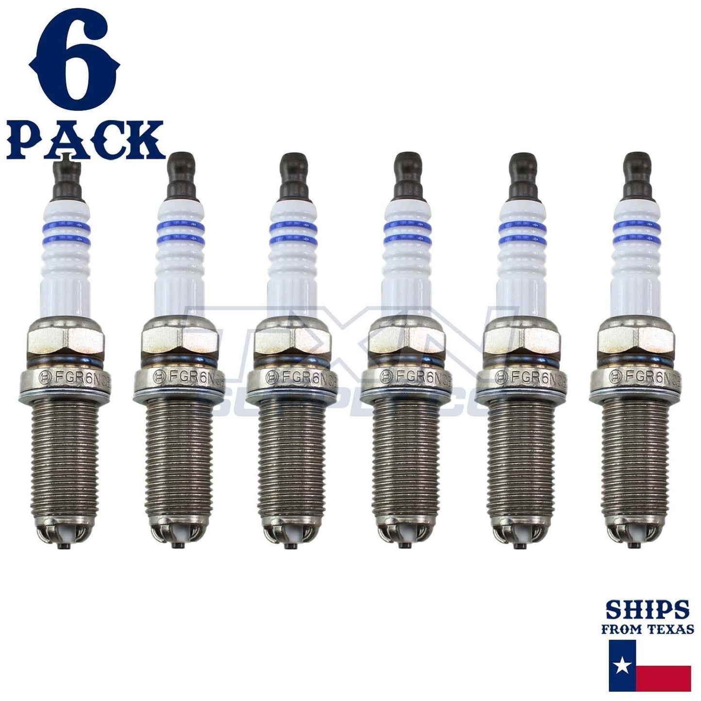 6 Pack Bosch 79079 FGR6NQE0 Copper with Nickel Spark Plugs