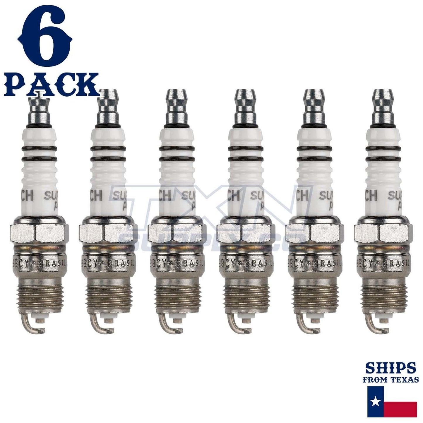 6 Pack Bosch 7975 HR9BC Copper with Nickel Spark Plugs