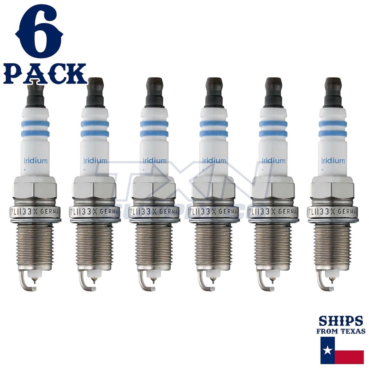 6 Pack Bosch 9604 FR7LII33X Double Iridium Spark Plugs
