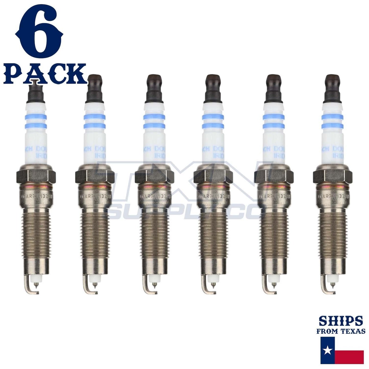 6 Pack Bosch 96322 AR7TII330U Double Iridium Spark Plugs