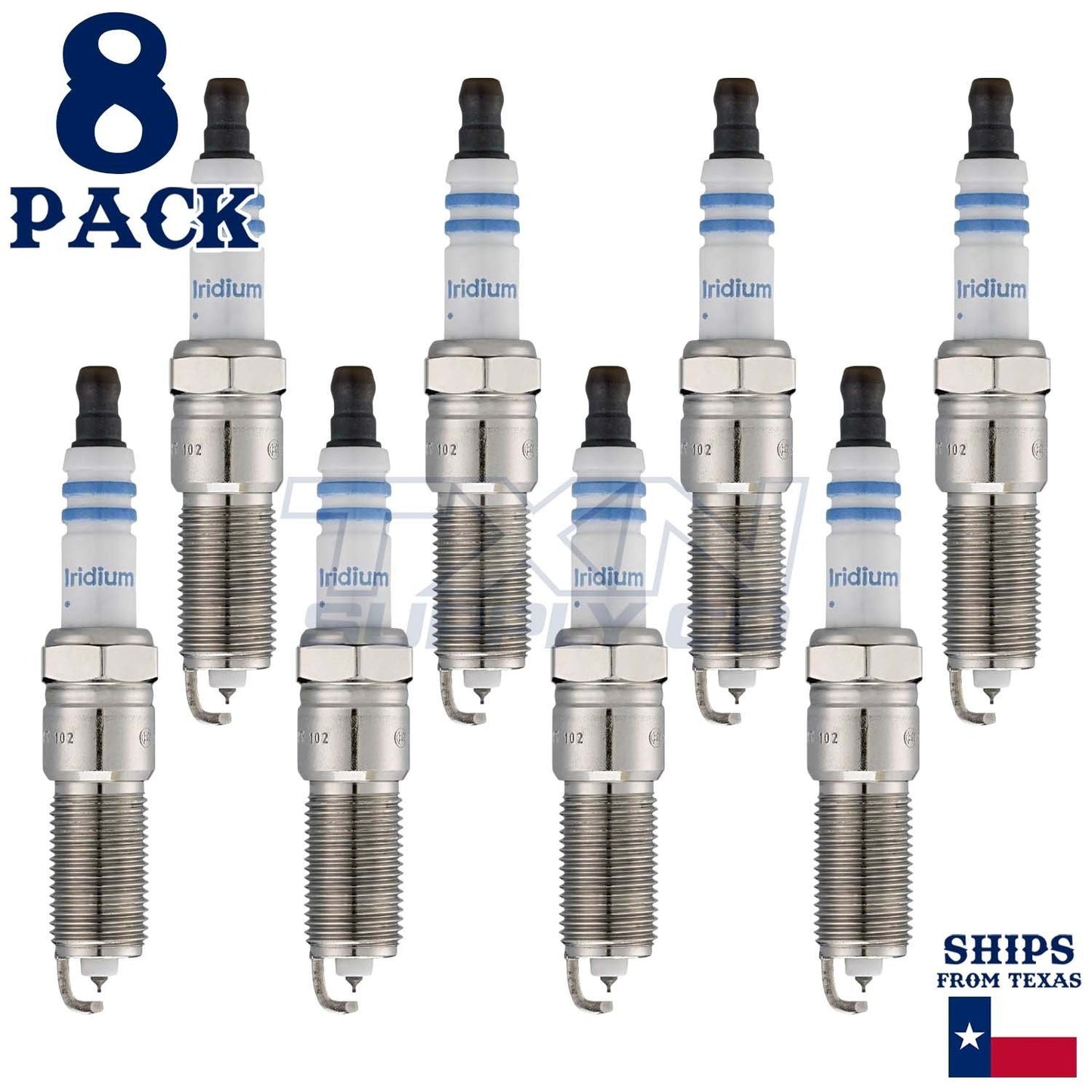 8 Pack Bosch 9661 HR8TII3302V Double Iridium Spark Plugs