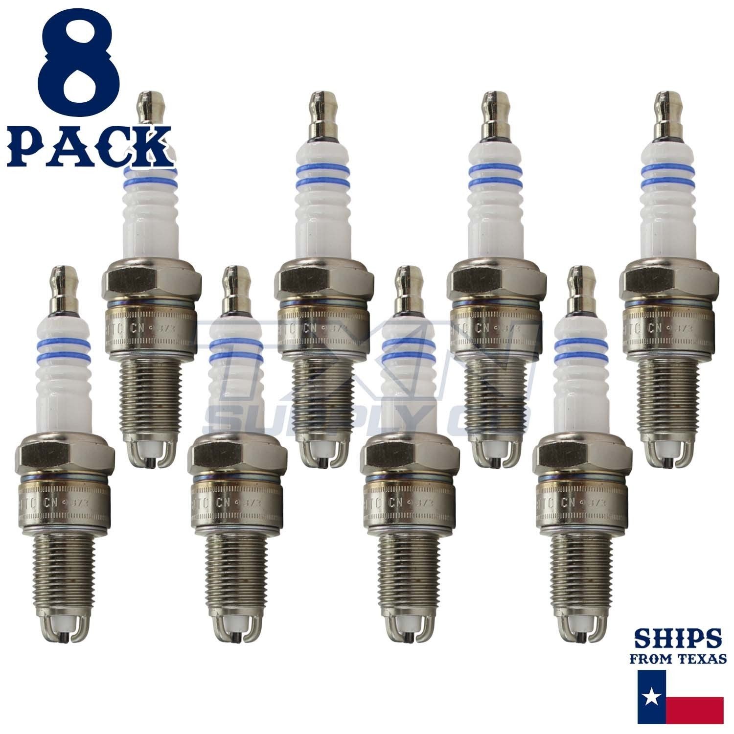 8 Pack Bosch WR8LTC+ Copper with Nickel Spark Plugs