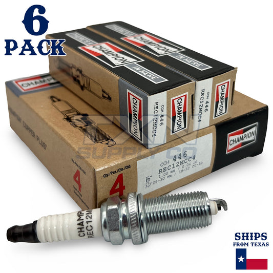 6 Pack Champion Copper Plus Spark Plugs for 2008-2012 Nissan Pathfinder 4.0L V6