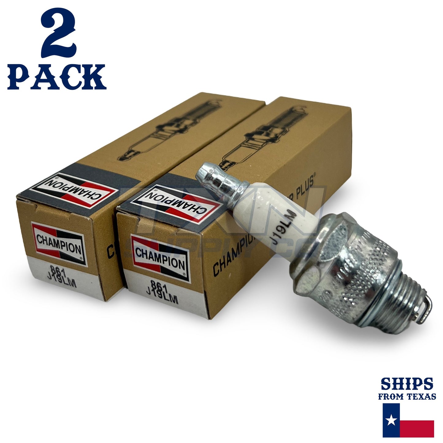 Champion J19LM-2pk Copper Plus Small Engine Spark Plug Stock # 861 (2 Pack)