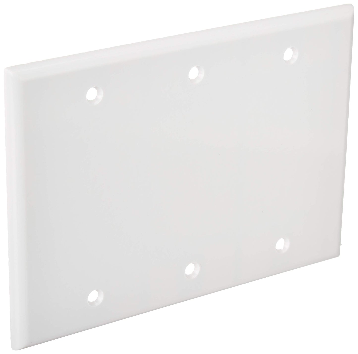 Leviton 3-Gang No Device Blank Wallplate, Standard Size, Thermoset, Box Mount, 88033, White