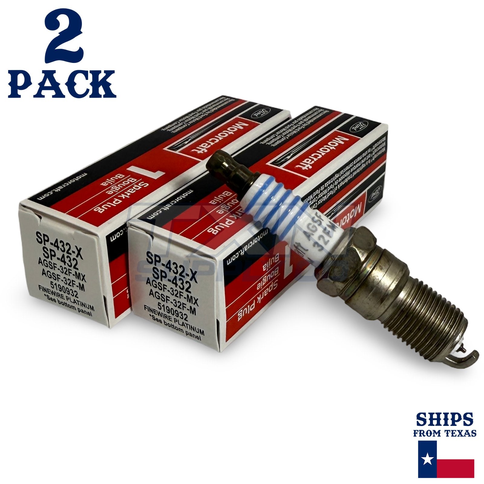 Motorcraft SP432 Platinum Spark Plugs SP-432-X - 2 Pack