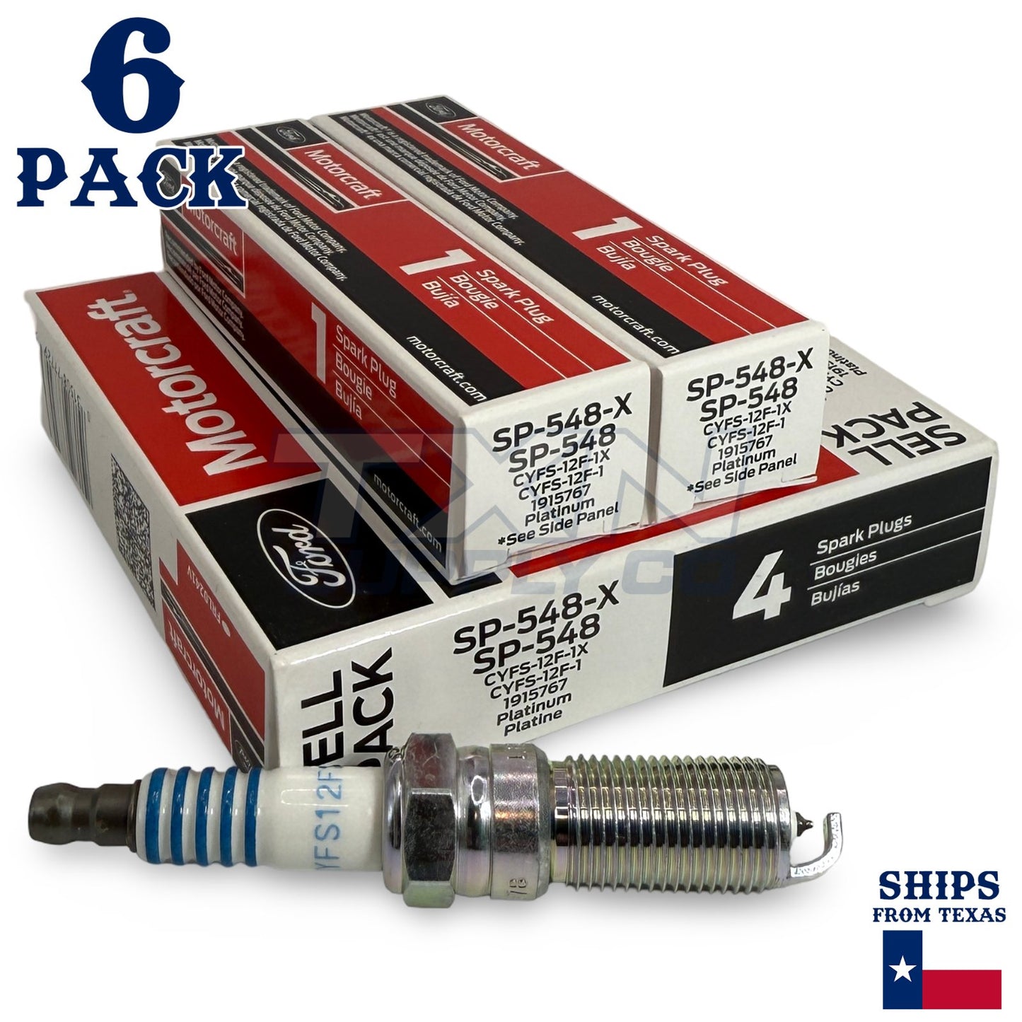 Motorcraft SP548 Platinum Spark Plugs SP-548-X - 6 Pack
