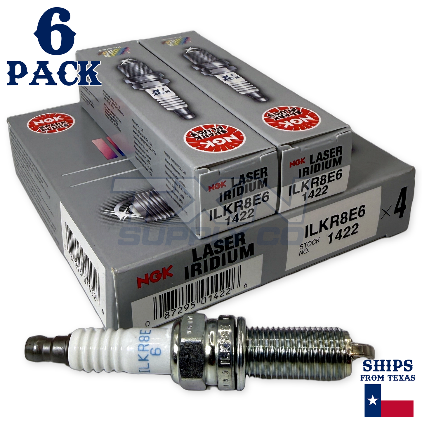 NGK 1422 ILKR8E6 Spark Plugs 6 Pack