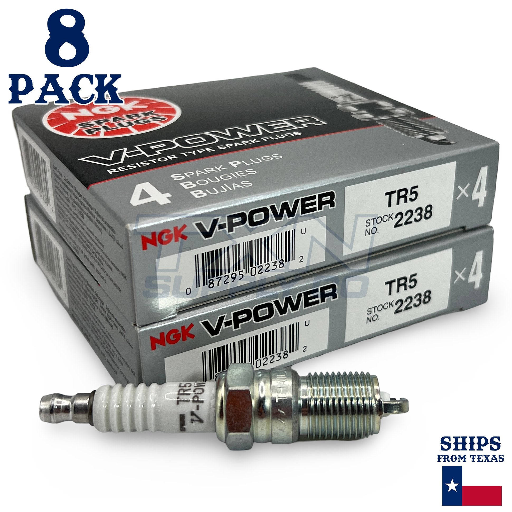 NGK V-Power Spark Plug TR5 (8 Pack) for CHEVROLET SILVERADO 1500 LS 2010-2013 5.3L/325