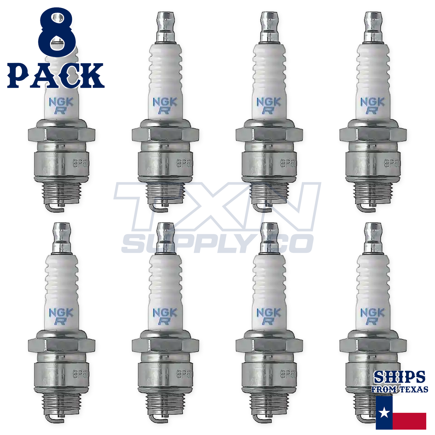 NGK 3522 BR6S Spark Plugs 8 Pack
