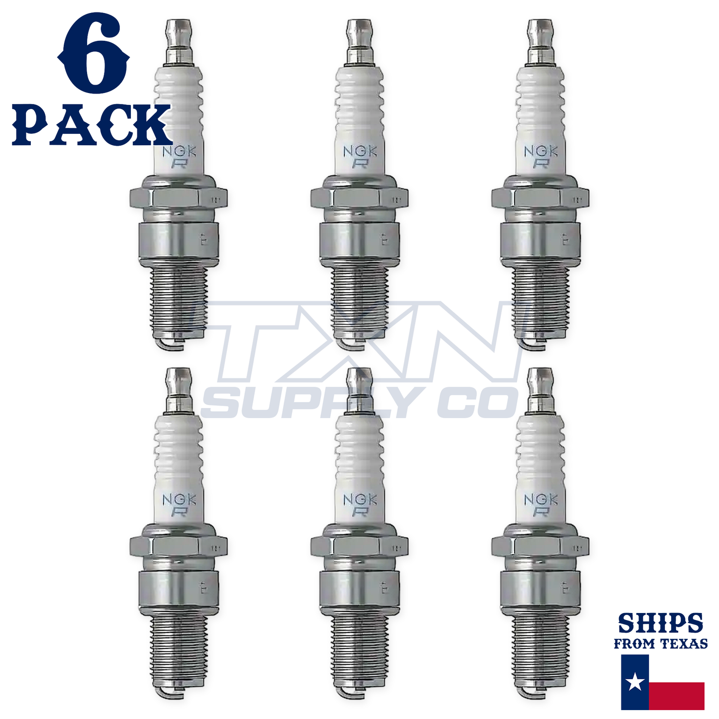NGK 4922 BR6ES Spark Plugs 6 Pack
