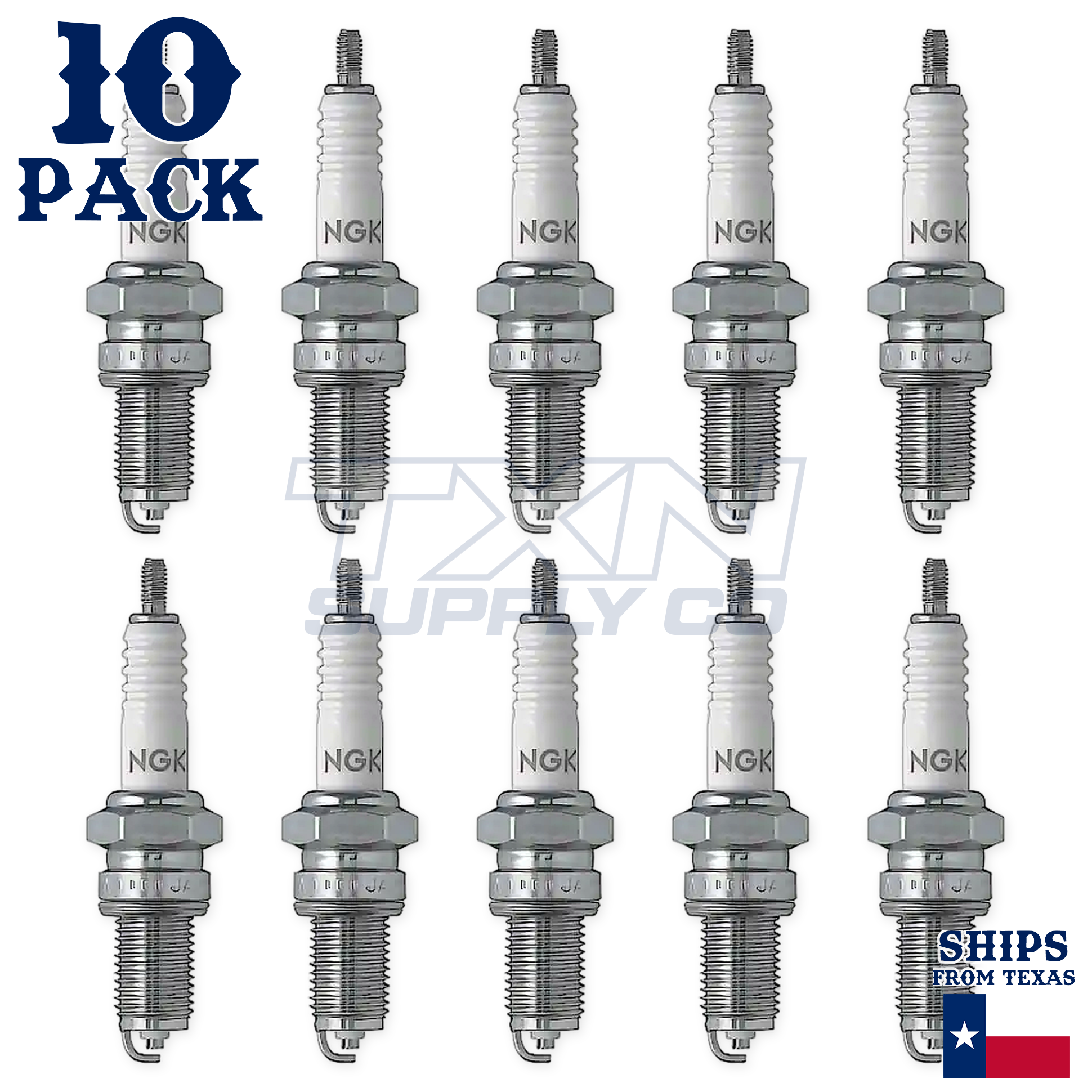 NGK 5829 DP8EA-9 Spark Plugs 10 Pack