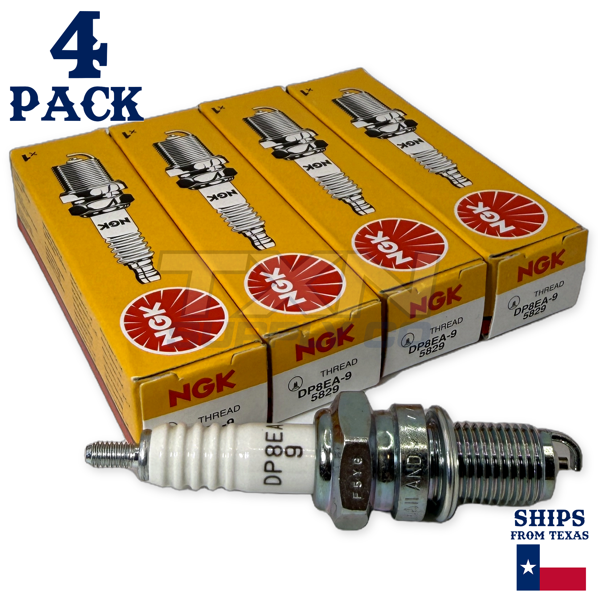NGK 5829 DP8EA-9 Spark Plugs 4 Pack