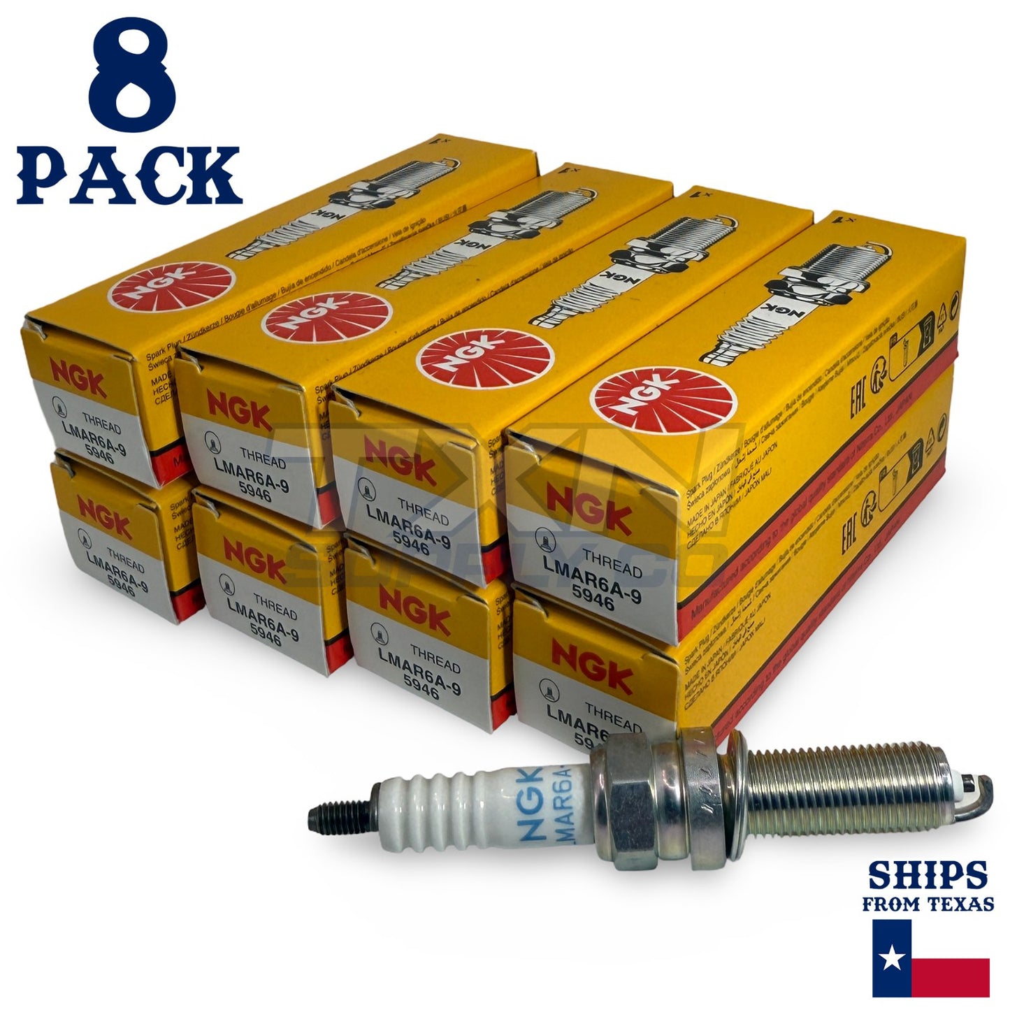 8 Pack NGK 5946 Spark Plug LAMR6A-9