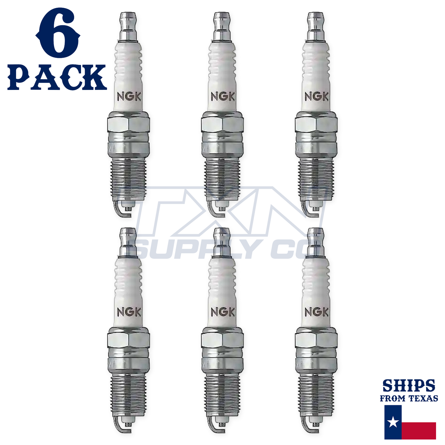 NGK 7317 R5724-8 Spark Plugs 6 Pack