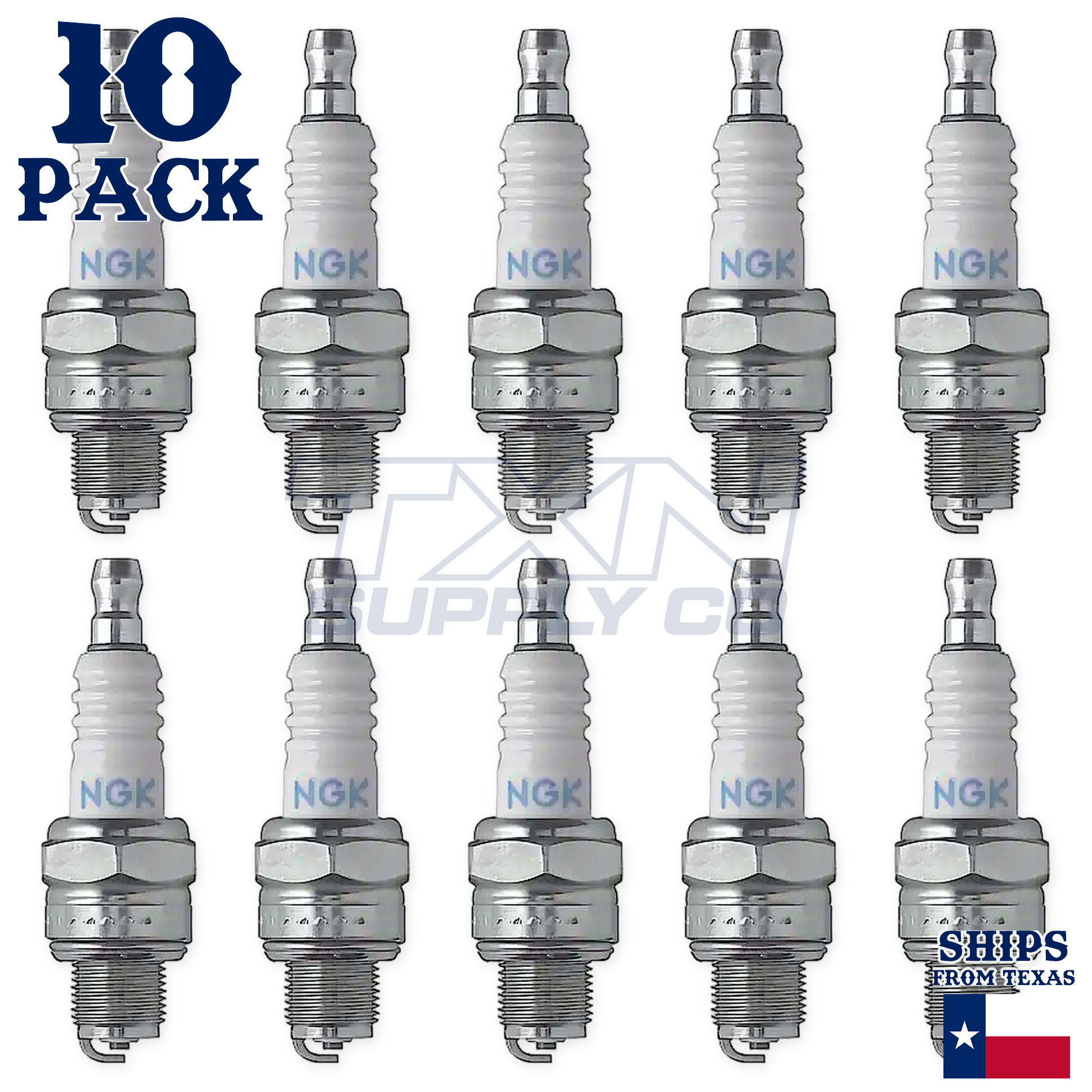 NGK 7543 CMR7A Spark Plugs 10 Pack