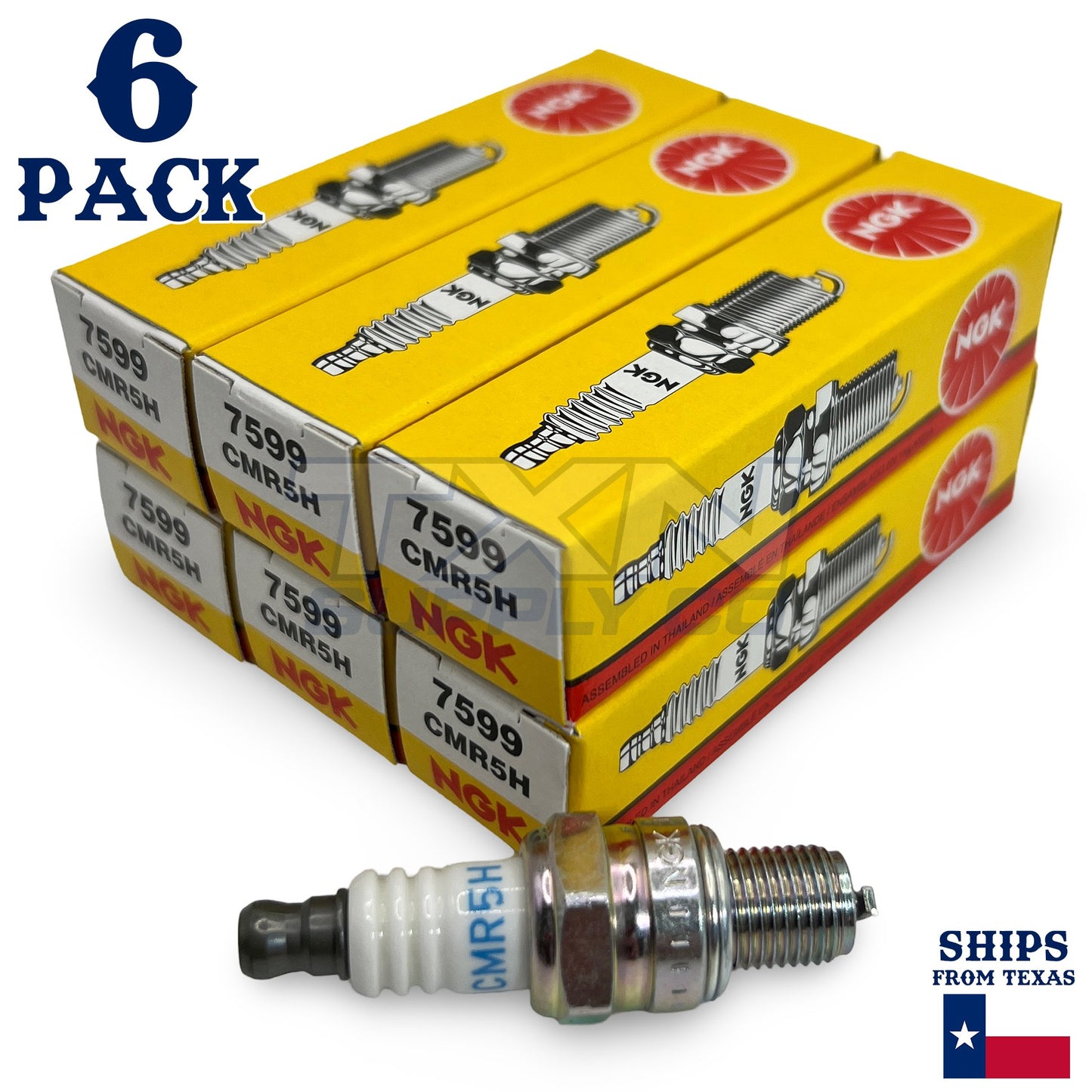NGK 7599 Spark Plug CMR5H - 6 Pack