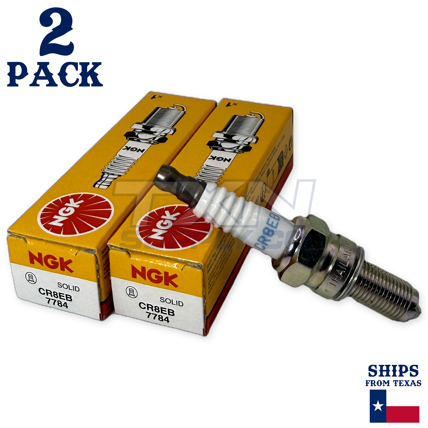 NGK 7784 CR8EB Spark Plugs 2 Pack