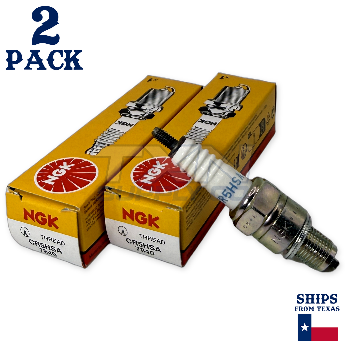 NGK 7840 CR5HSA Spark Plugs 2 Pack