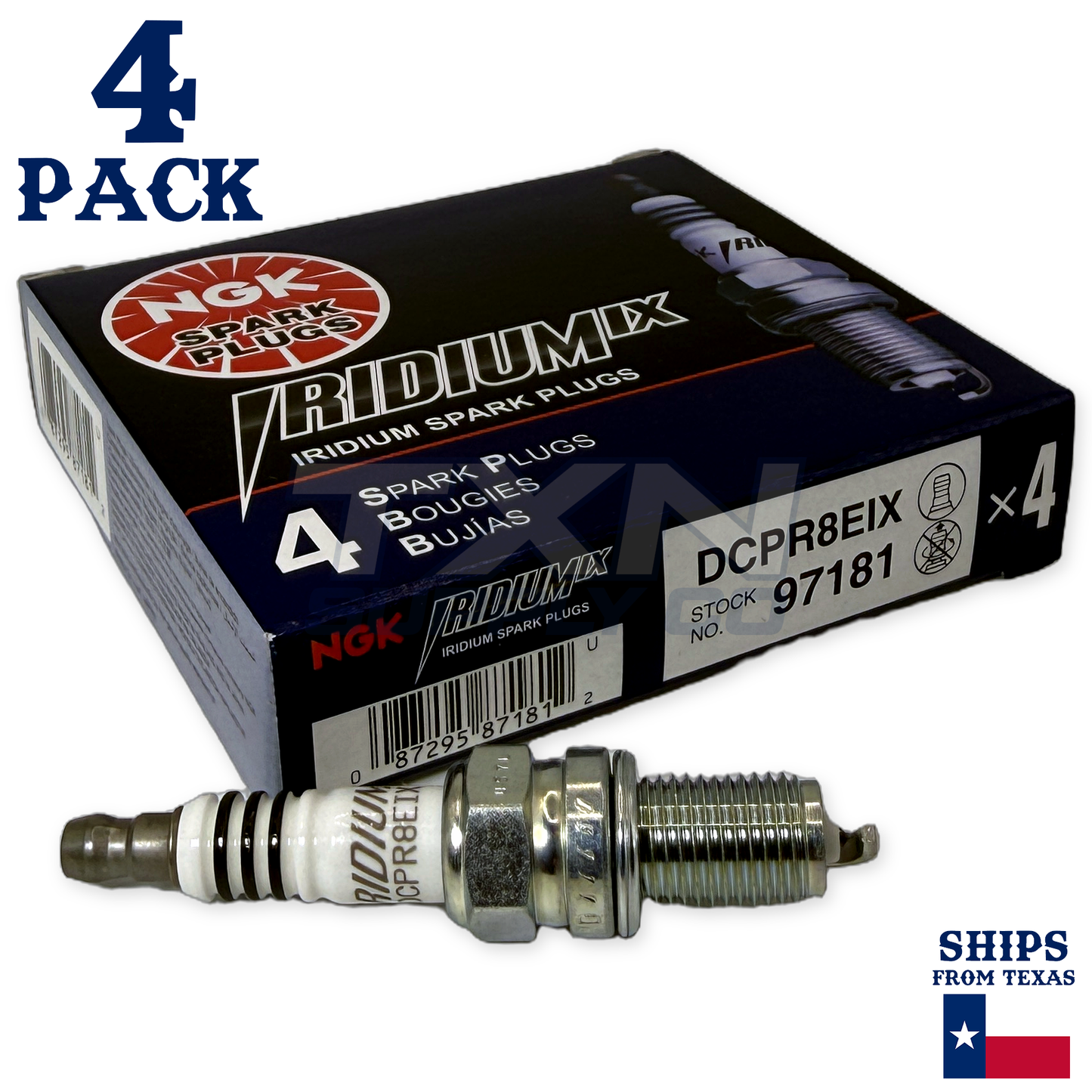 NGK 97181 DCPR8EIX Spark Plugs 4 Pack