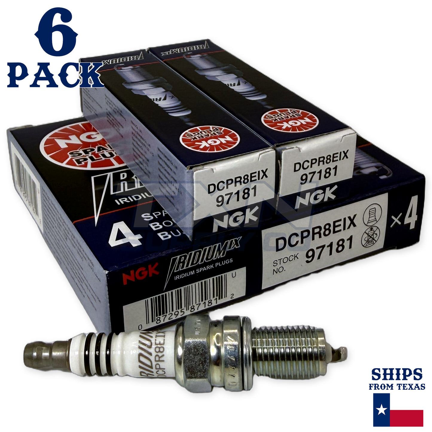 NGK 97181 DCPR8EIX Spark Plugs 6 Pack