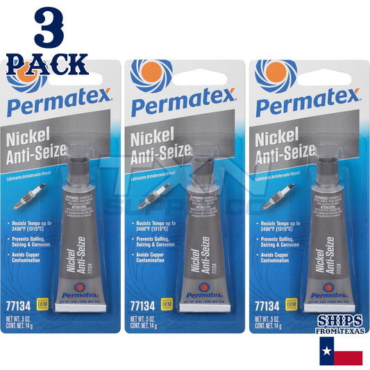 Permatex 77134 Nickel Anti-Seize Lubricant, 0.5 oz - 3 Pack