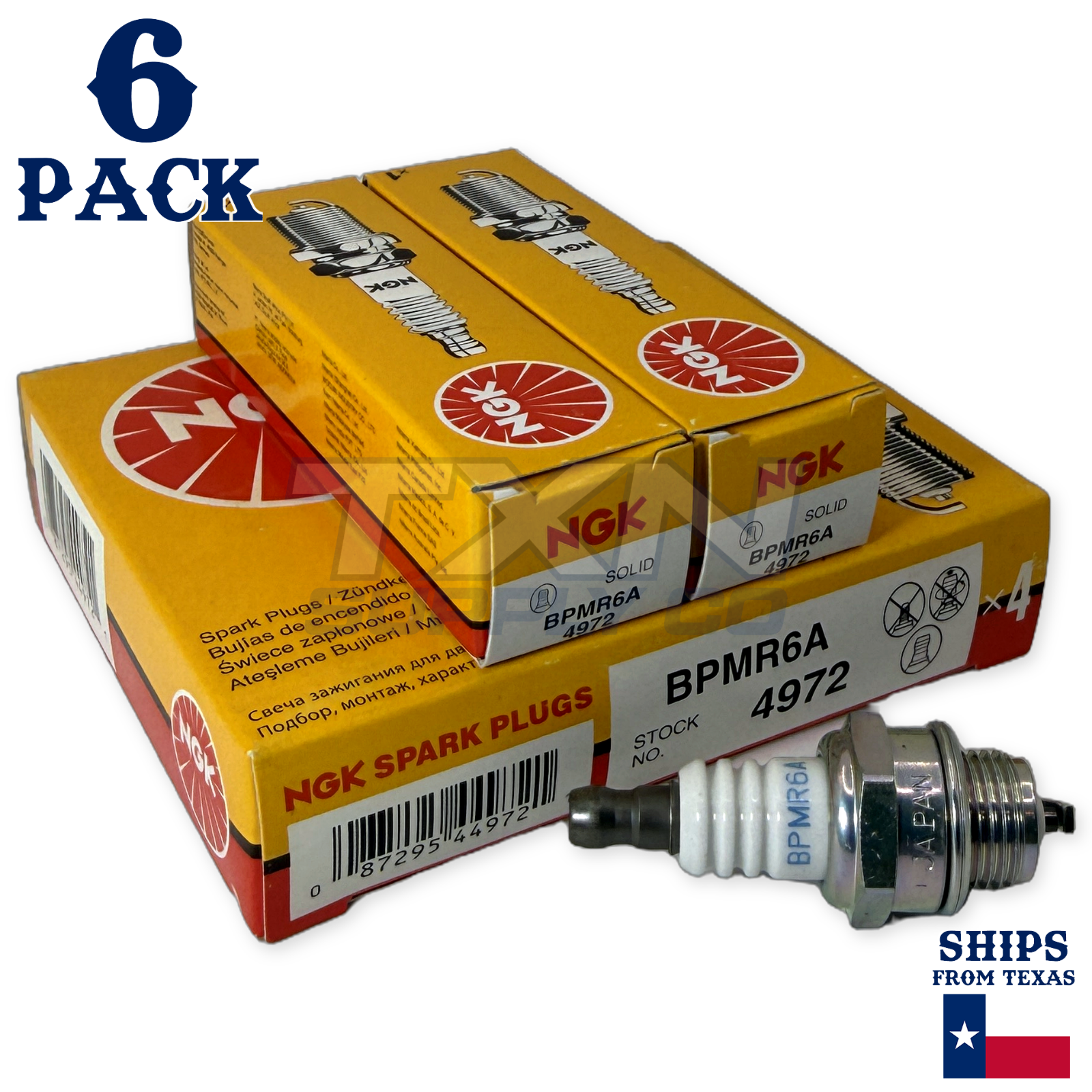 NGK 4972 Spark Plug BPMR6A - 6 Pack