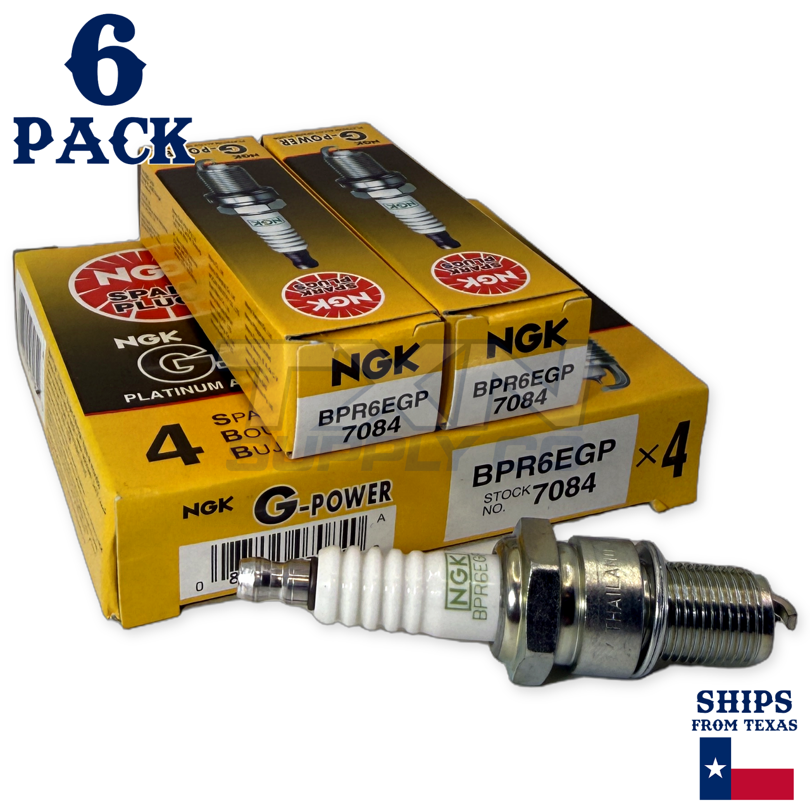 NGK 7084 Spark Plug BPR6EGP - 6 Pack