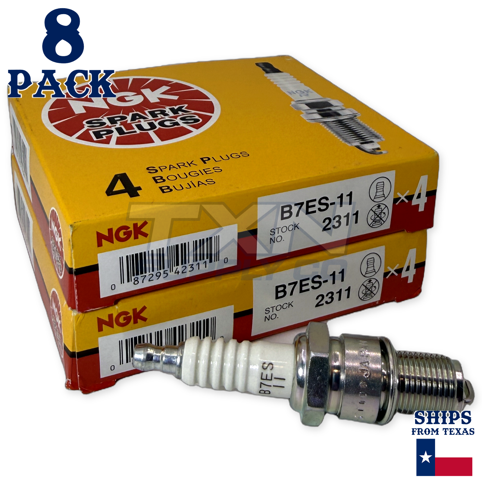 NGK 2311 Standard Spark Plug B7ES-11 - 8 Pack