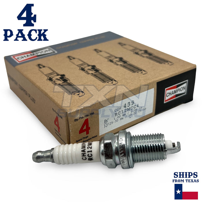 Champion Copper Plus 439 Spark Plugs for RC12MCC4 - 4 Pack