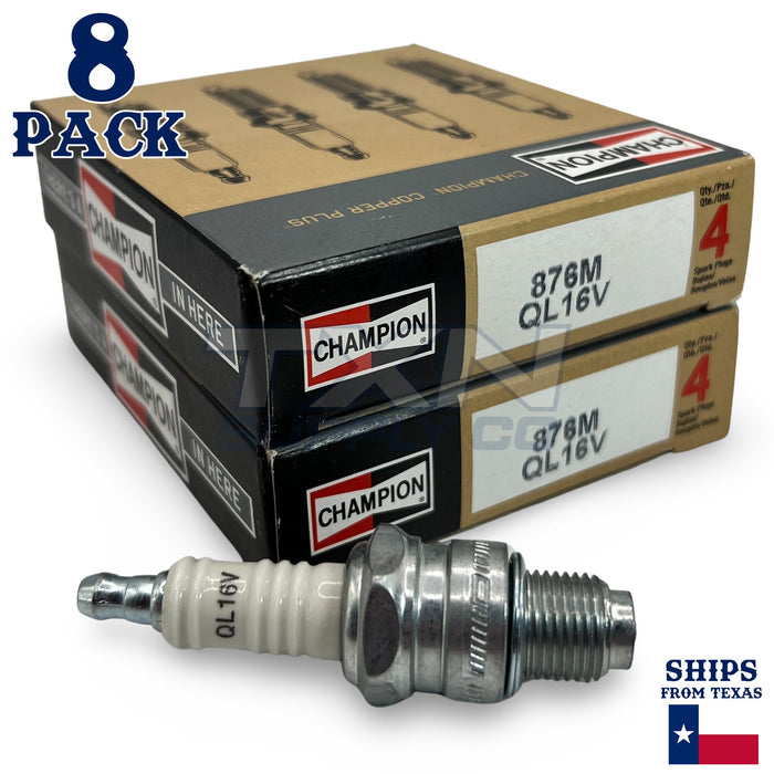 Champion 876M Copper Plus Spark Plugs QL16V Marine - 8 Pack