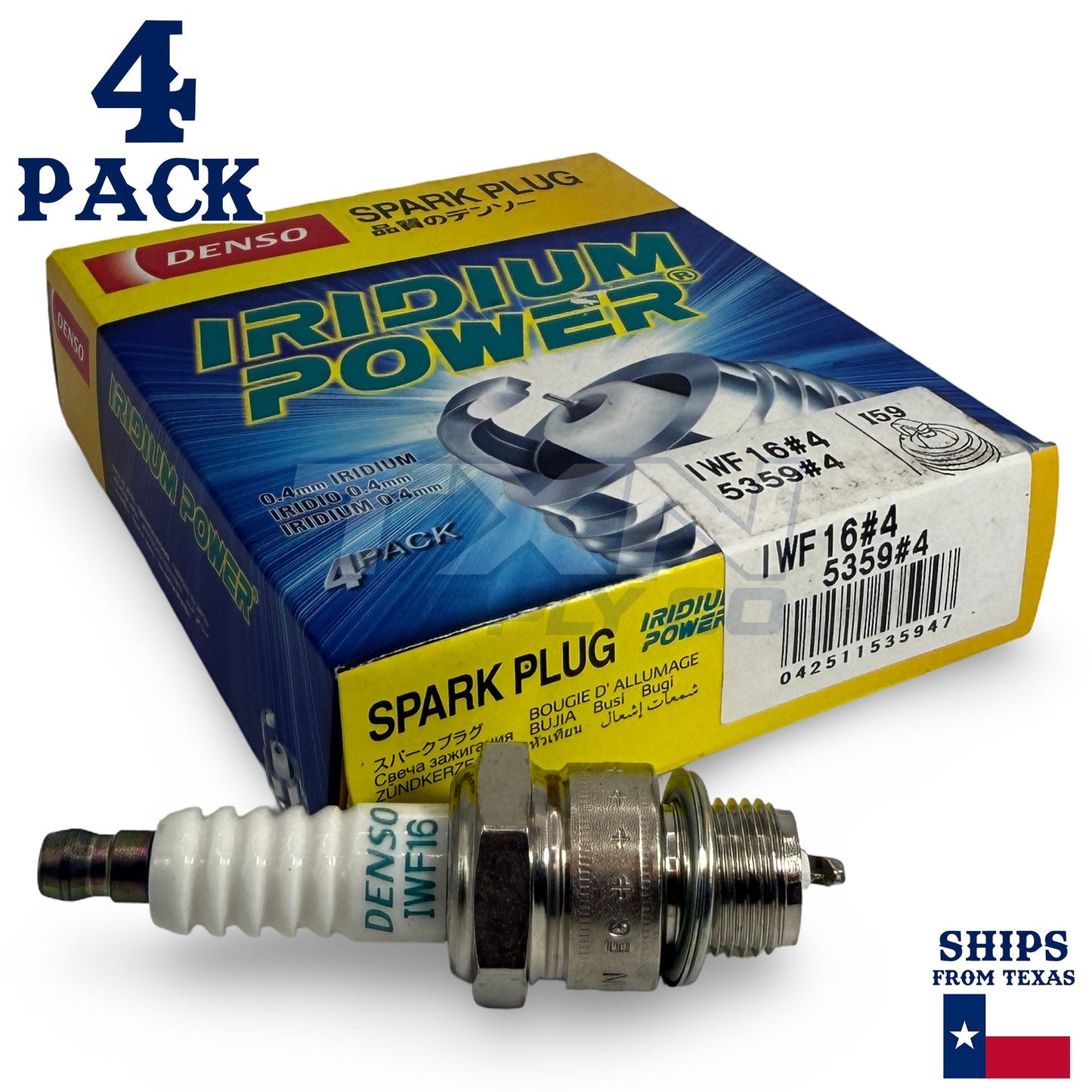 4 Pack Denso 5359 Iridium Power Spark Plugs IWF16 ps