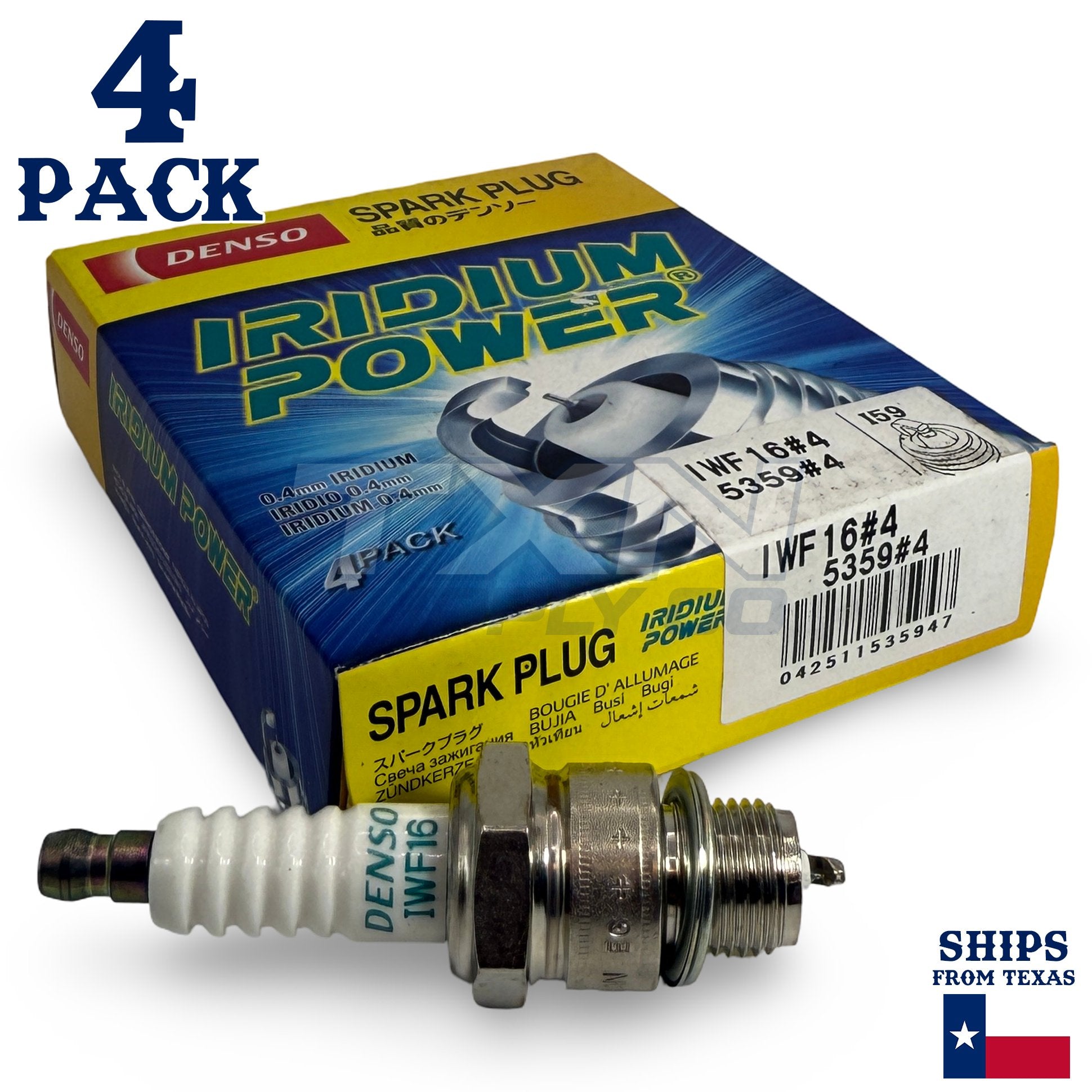4 Pack Denso 5359 Iridium Power Spark Plugs IWF16 ps