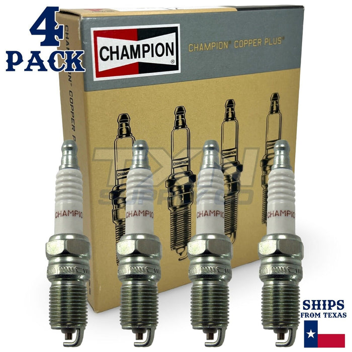 4 Pack Champion Copper Plus Spark Plugs for 1984-1987 Ford Tempo 2.3L L4 ps