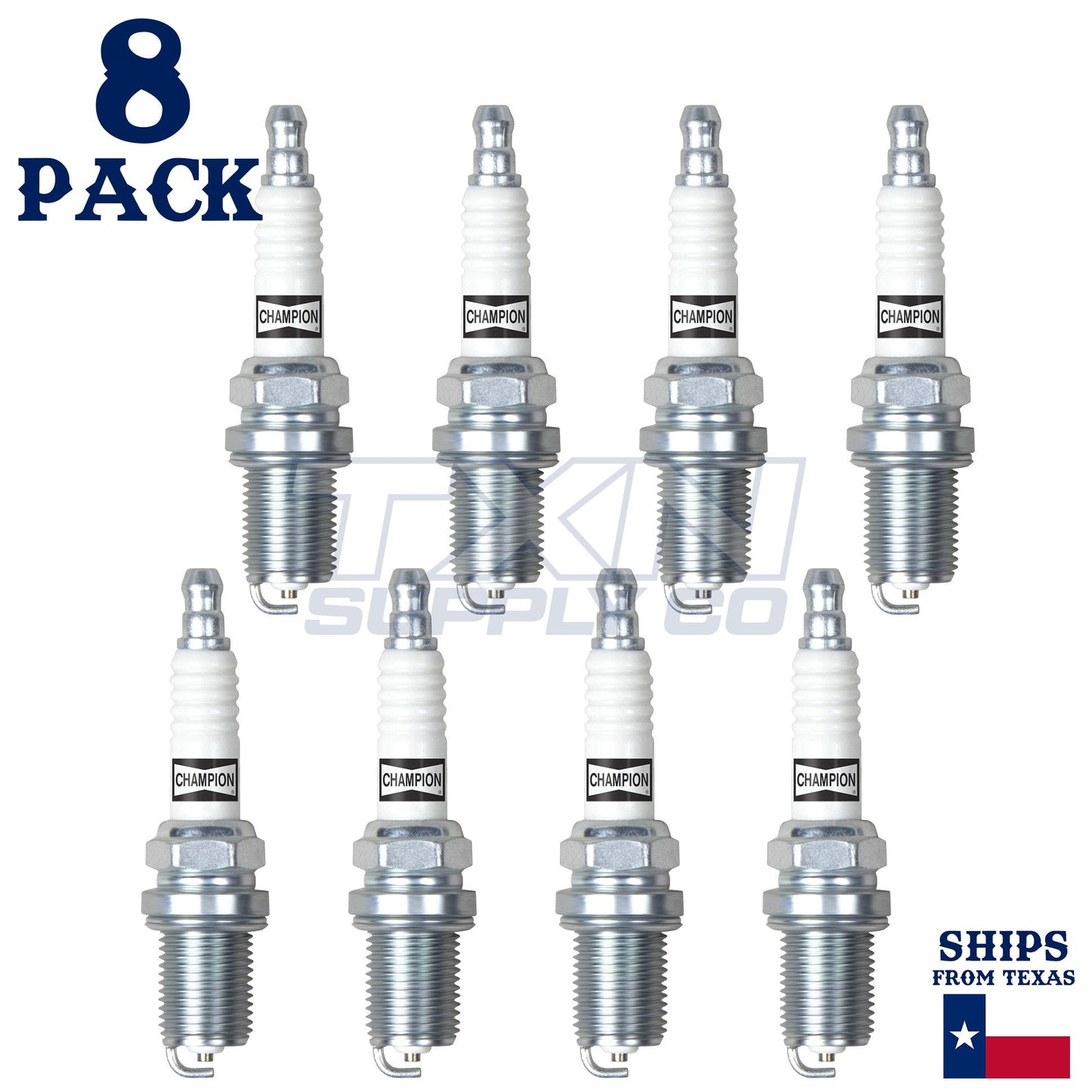 8 Pack Spark Plugs Champion Copper Set for 1995-1996 DODGE B2500 V8-5.9L ps