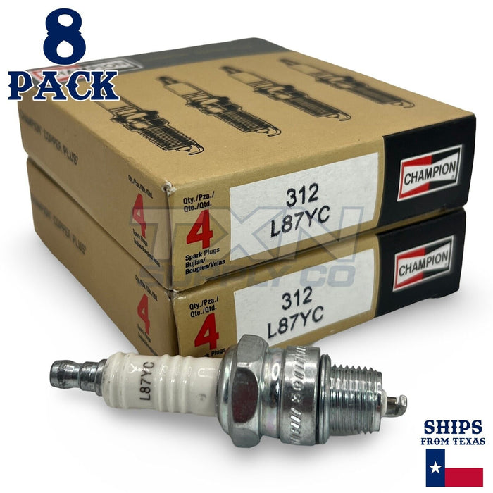 Champion 312 Copper Plus Spark Plug L87YC - 8 Pack