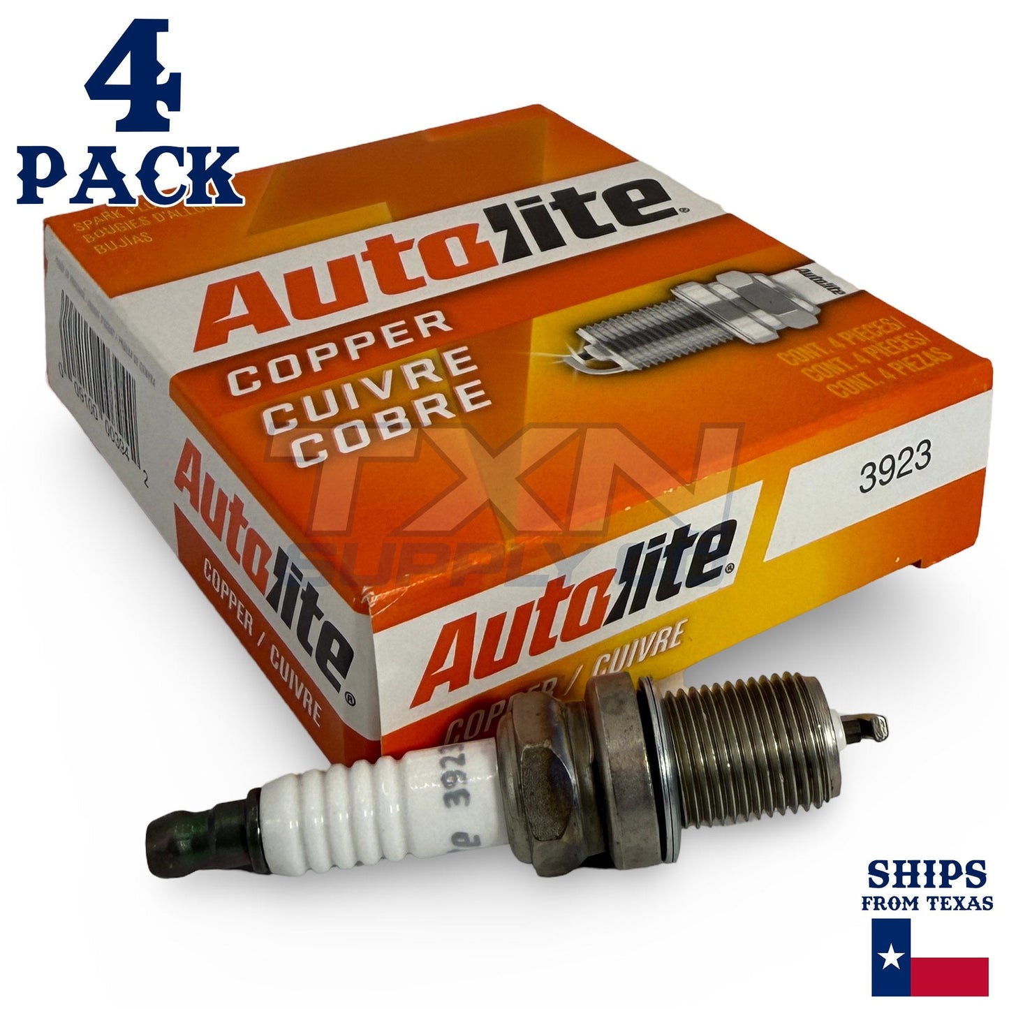 Autolite 3923 Copper Core Spark Plugs - 4 Pack