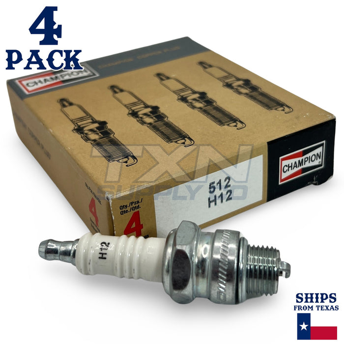 Champion 512 Copper Plus Spark Plug H12 - 4 Pack