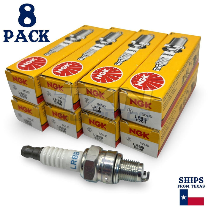 8 Pack NGK Standard Spark Plugs 6208 LR8B 6208 LR8B