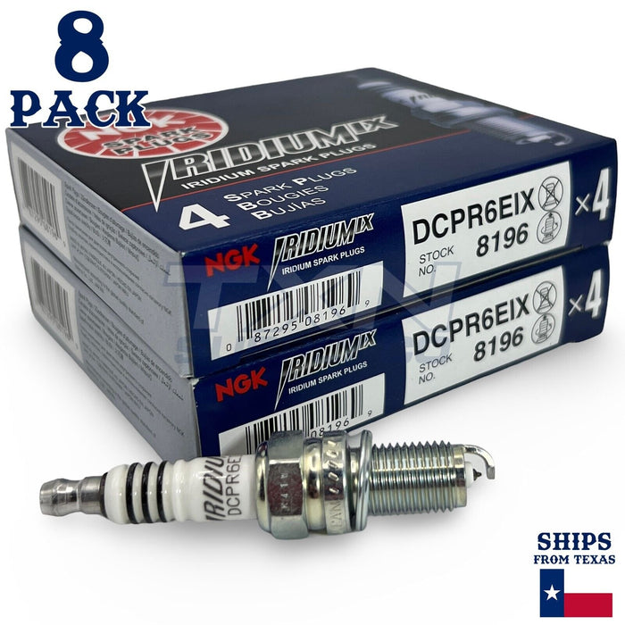 NGK 8196 Iridium Spark Plug DCPR6EIX - 8 Pack