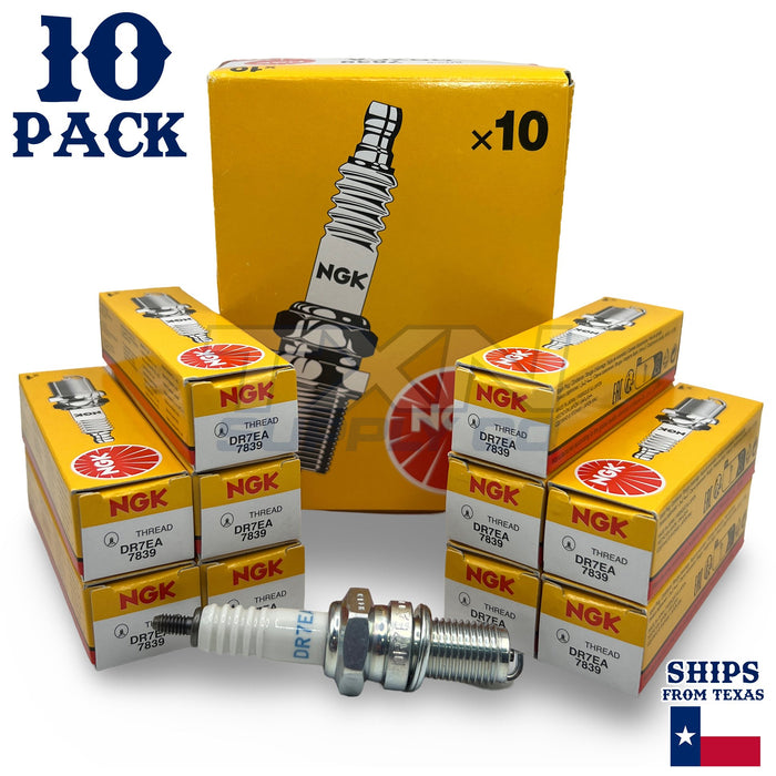 NGK 7839 Spark Plugs DR7EA - 10 Pack