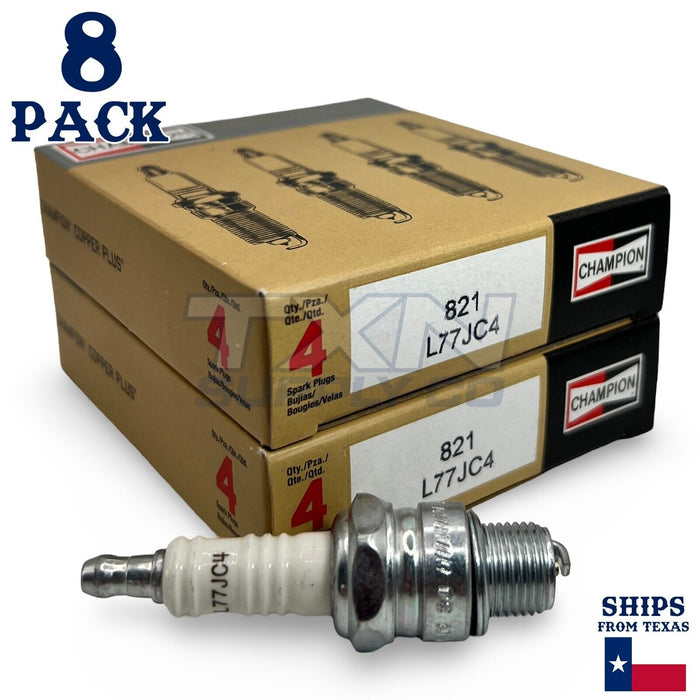 Champion 821 Copper Plus Spark Plug 821M L77JC4 - 8 Pack